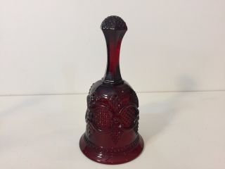 Avon Cape Cod Ruby Red Glass Bell,  6 3/4 " Tall X 3 1/2 " Diameter