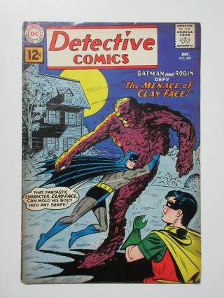 Detective Comics (december 1961) 298 1st Silver Age Clayface Vg Spine Good
