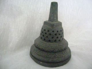 Lovely Stupa Pagoda Temple Statue Hand Carved Stone / Rock 11.  5 Cm / 4.  5 Inch