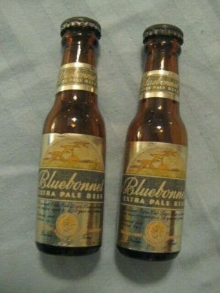Bluebonnet Beer Mini Bottles Salt Pepper Shakers Dallas Tx Brewery Advertising