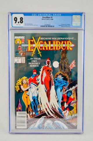 Cgc 9.  8 Comic Excalibur 1 1st Appearance Widget Marvel 1988 X - Men