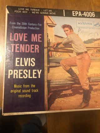 Elvis Presley Rca Epa - 4006 Love Me Tender Ep 1956