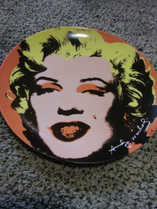 1997 Marilyn Monroe Plate By Andy Warhol Orange From The Estate
