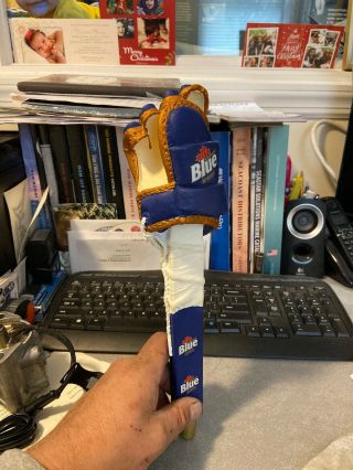 Vintage Labatt Blue Hockey Glove On Stick Beer Tap Handle 13 Inch