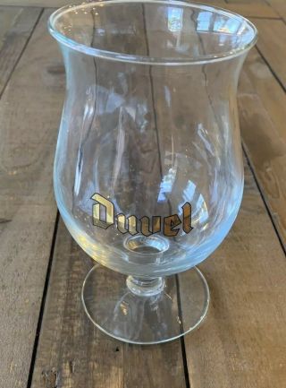 Duvel Stemmed Tulip Belgian Ale 0.  5l Beer Glass With Laser Etching On Base