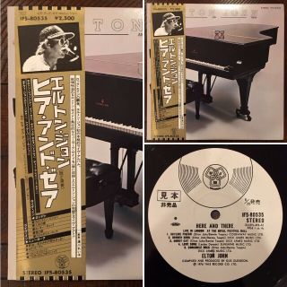 Elton John - Here And There - Rare Promo Japan Lp 1976 Obi Japanese First Press