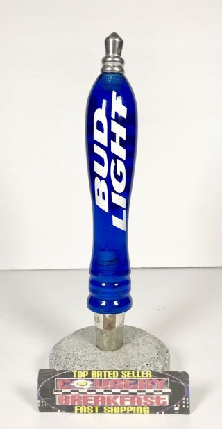 Bud Light Pub Style Blue Acrylic Logo Beer Tap Handle 7.  5” Tall -