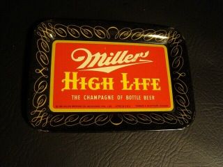 Circa 1950s Miller Champagne Of Bottled Beer Change Tray,  Milwaukee,  Wisconsin