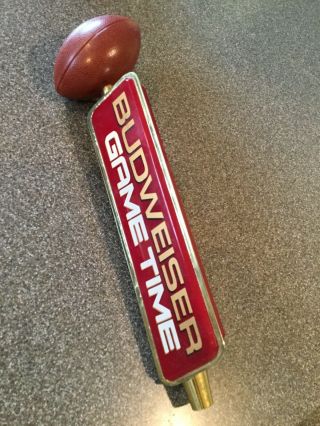 Budweiser Game Time Foot Ball Beer Tap Handle 12 " Long