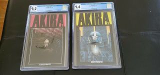 Akira 1,  2 Cgc 9.  2,  9.  4 (w) 1st American Appearance Of Kaneda & Tetsuo