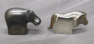 Vintage Dansk Animal Figures Silver Plate Paperweights