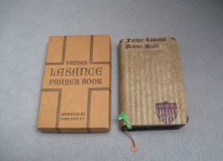 1917 Father Lasance Manna Of The Soul Vest Pocket Prayer Book - Box & Dj