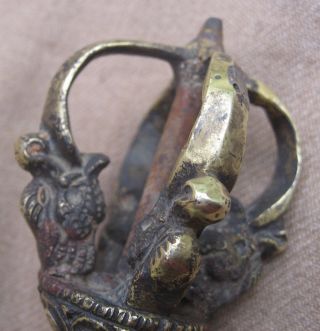 Antique Old Handmade Tantrik Tibetan Bronze 5 Prong Dorji or Vajra.  Nepal 3