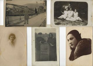 Judaica Poland 5 Old Jewish Photos 1920 - 1930
