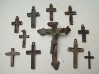 A Handful Of Crusifixes 1600 ' s/1800 ' s Metal Detecting Finds. 2