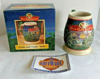 1998 Budweiser Louie And Frank Lizards Beer Stein Collectible Gift Ware Edition
