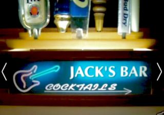 Personal Rock N Roll Bar 7 Beer Tap Handle Display Light