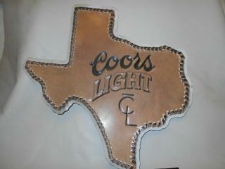 Coors Light Tin Sign/ Texas/96656