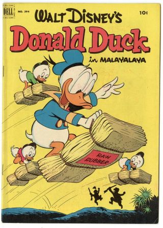 Donald Duck Four Color 394 Vf,  8.  5 White Pages Carl Barks Cover Dell 1952