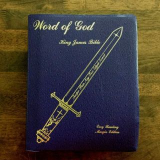 The Word Of God Sword Holy Bible Kjv Large Print Red Letter Margin Study Edition