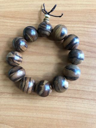 20 Mm Natural Agarwood (gaharu Buaya) Beads Bracelet