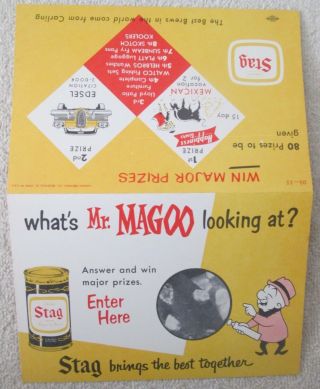 Stag Beer Scarce Mr Magoo " What 