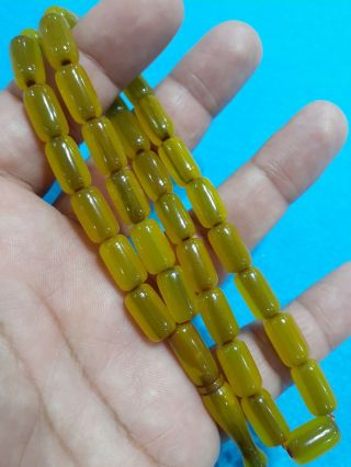 Tasbeh Amber Bakelite Misbaha vintage yellow Faturan rosary islamic Prayer Beads 3