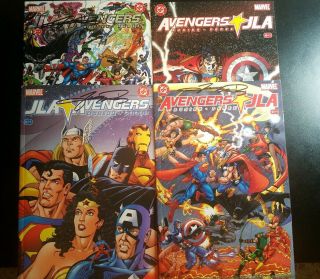Jla Avengers 1 - 4 1 2 3 4 Complete Run Signed By George Perez 2003