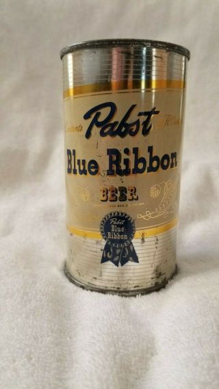Pabst Blue Ribbon Beer Flat Top Steel Can Peoria Heights Keglined American Can