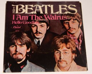 Picture Sleeve The Beatles Hello Goodbye / I Am The Walrus Vg,  Capitol 2056