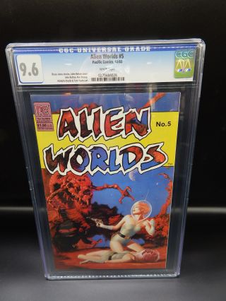 Cgc 9.  6 Pacific Comics Alien Worlds 5 Bruce Jones,  John Bolton Cover 1983 Scifi