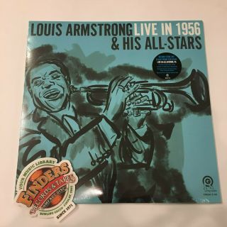 Louis Armstrong & His All - Stars Live In 1956 Rsd Bf 19 Aqua Vinyl Lp