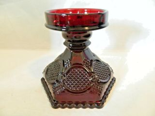 Avon Cape Cod Candle Stand Ruby Red For Hurricane Candle Lamp (no Shade)