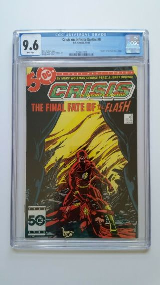 Crisis On Infinite Earths 8 Cgc 9.  6 Wp  Death  Of The Flash (barry Allen)
