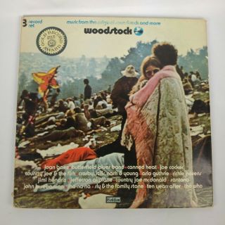 Woodstock Soundtrack Triple Lp Vinyl Record (hendrix,  The Who,  Santana) 1970