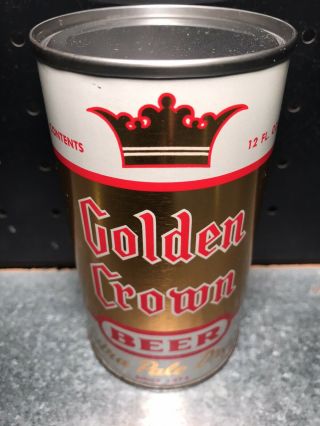 Golden Crown Extra Pale Dry Bottom Opened Flat Top Beer Can Maier La