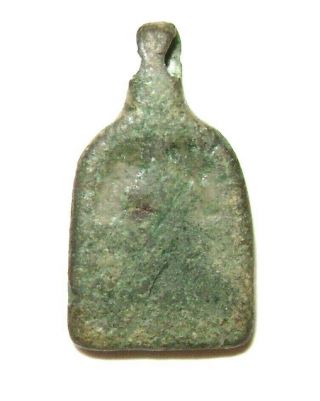 Ancient Very Rare Medieval bronze cast pectoral icon pendant with 