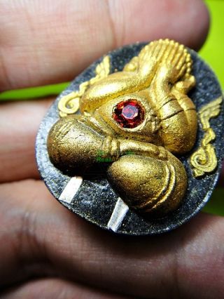 6872 - Thai Amulet Fast Attract Money Pidta Closed Eye Spider 2 Takud Lp Koon