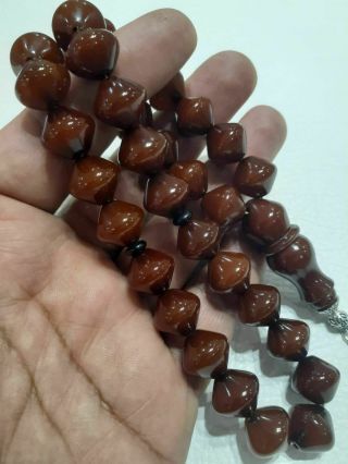Faturan Rare Rosary Islamic Stone Amber Bakelite Islamic Prayer Beads 33 Misbaha