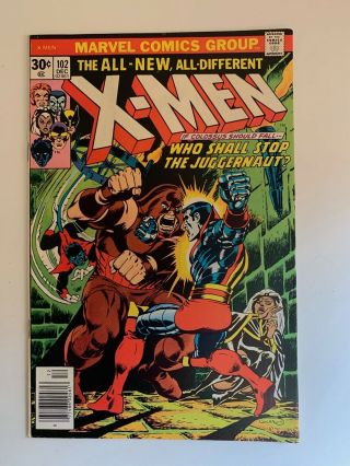 Uncanny X - Men 102 8.  0 Very Fine Juggernaut Vs.  X - Men 1st Time