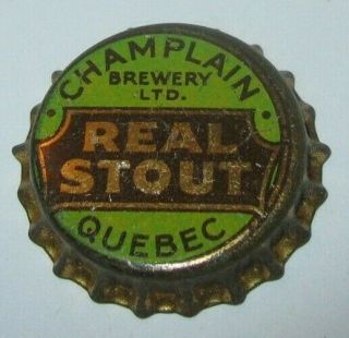 Champlain Real Stout Beer Bottle Cap; Quebec,  Canada; Cork