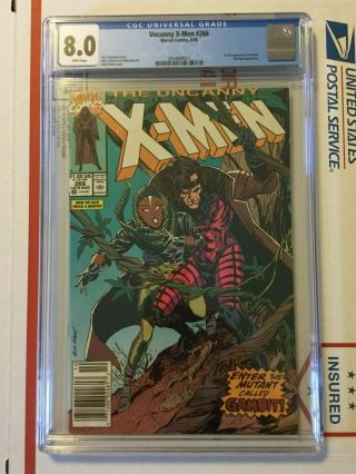 Uncanny X - Men 266_cgc 8.  0_1st Full Gambit _newsstand Edition_white Pages
