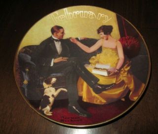 Norman Rockwell Perpetual Calendar February Flirting In The Parlor Plate