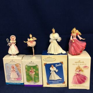 Hallmark Keepsake Barbie Ornament 1998,  2000,  2003,  2004 Set Of 4 In Boxes