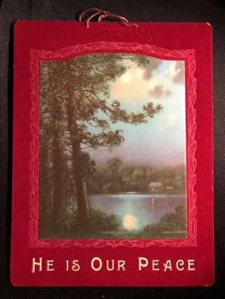Watchtower - Related Vintage Motto Card " He Is Our Peace " Knapp Company York