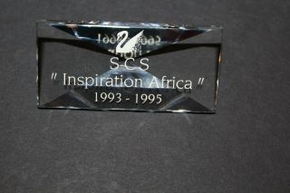 Swarovski Crystal Title Plaque Name Plate Scs " Inspiration Africa 1993 - 1995 "