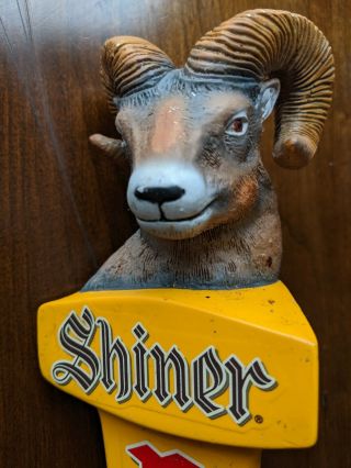 Shiner Bock Texas Ram Head Beer Tap Handle