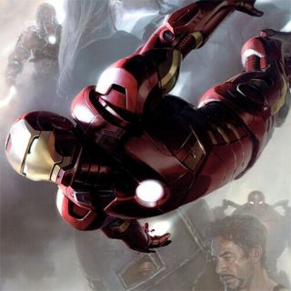 Iron Man Signed Art Print Avengers Iron Monger Tony Stark Whiplash 19x13 "