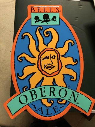Bells Brewing Logo Oberon Ale Metal Tacker Sign Craft Beer Brewing Brewery