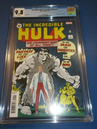 Incredible Hulk 1 Facsimile Reprint 1st Appearance Cgc 9.  8 Nm/m Gorgeous Gem
